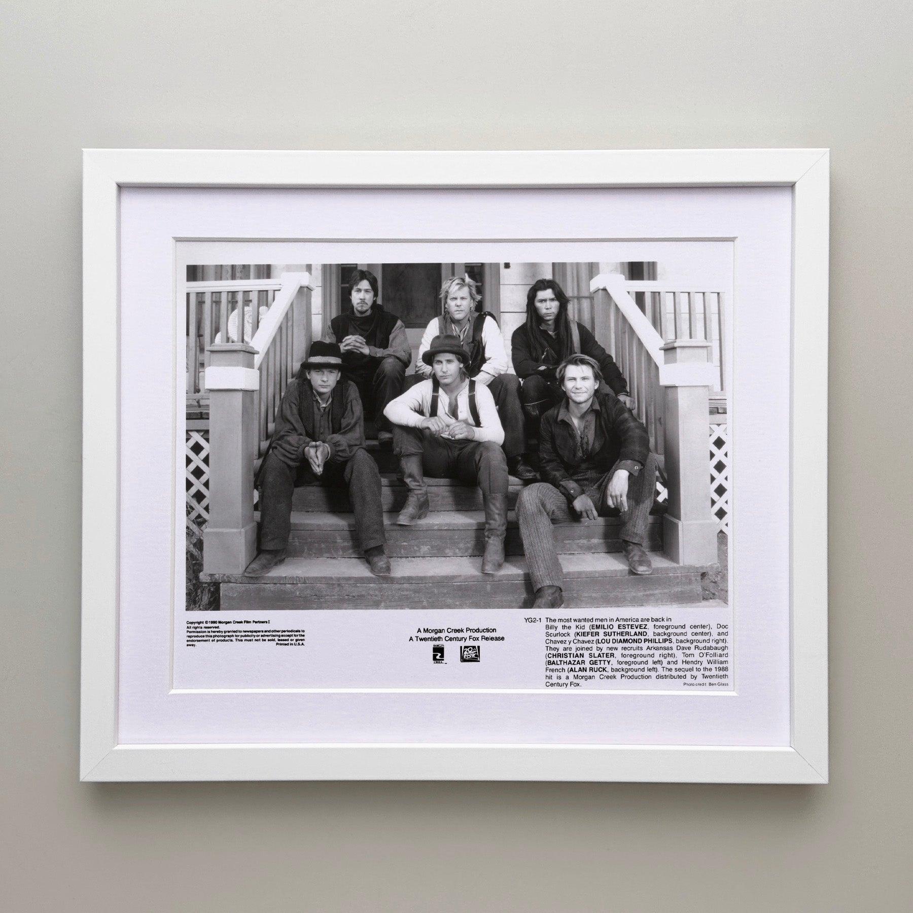 Américain Young Guns 1988 Publicity Film Movie Press Still Framed en vente
