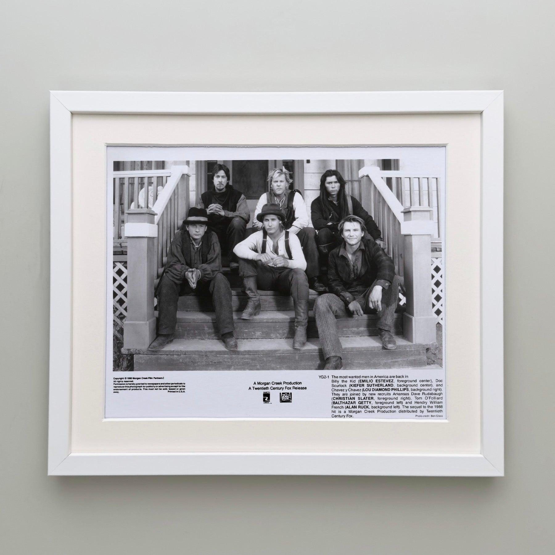 Young Guns 1988 Publicity Film Movie Press Still Framed Excellent état - En vente à Bath, Somerset