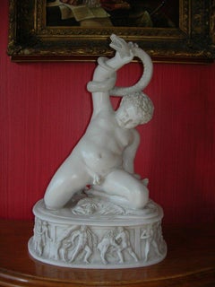 Young Hercules Marble Bust Sculpture, 20th Century