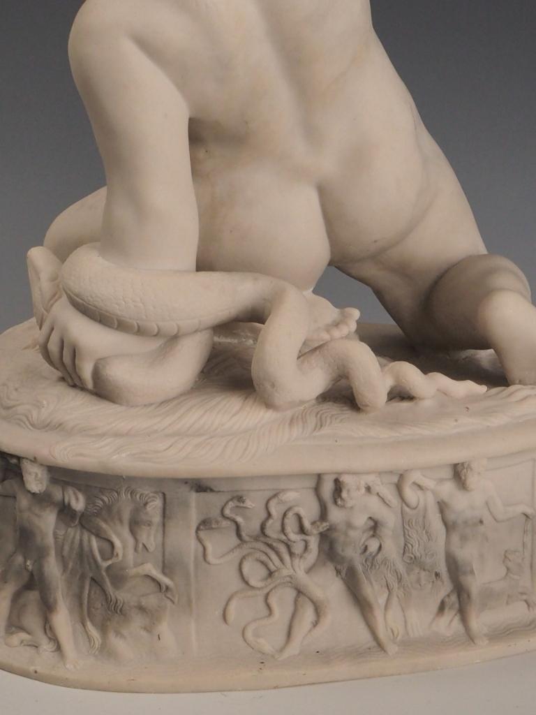 Young Hercules Statue – Marble Composite Reproduction of Famous Thorvaldsen For Sale 11