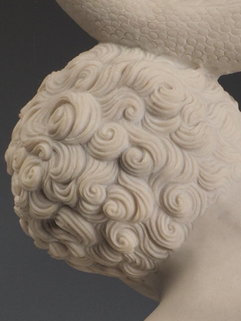 Young Hercules Statue – Marble Composite Reproduction of Famous Thorvaldsen For Sale 12