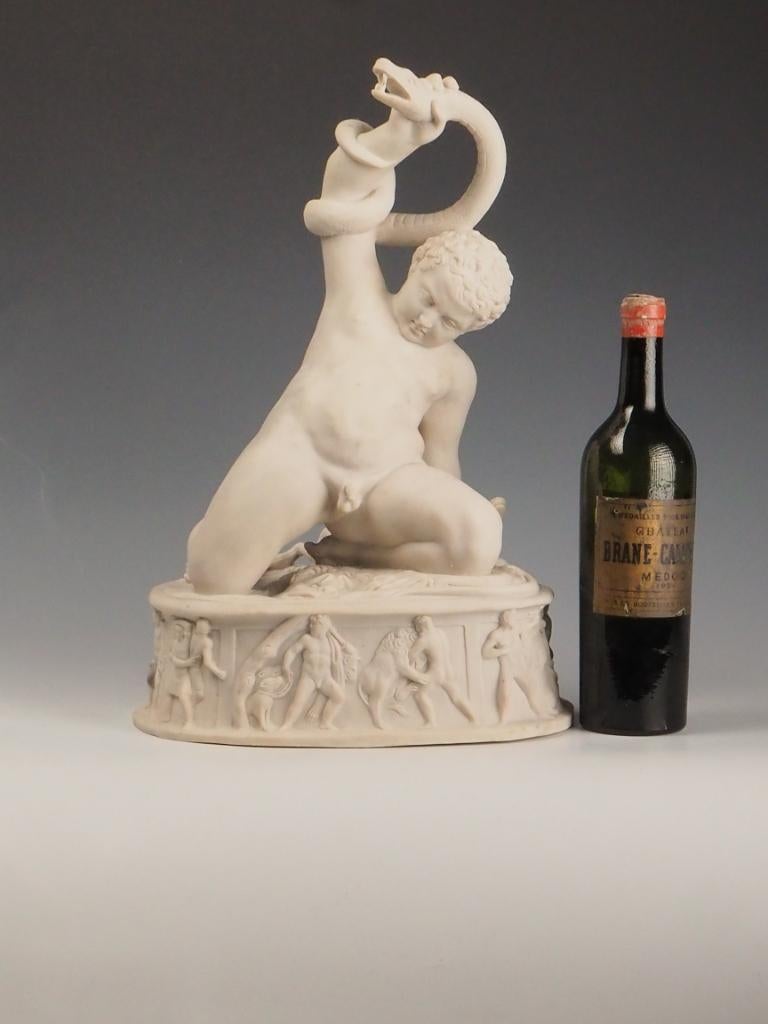 Young Hercules Statue – Marble Composite Reproduction of Famous Thorvaldsen In Good Condition For Sale In Lincoln, GB