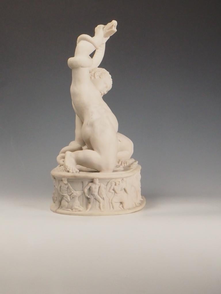 19th Century Young Hercules Statue – Marble Composite Reproduction of Famous Thorvaldsen For Sale