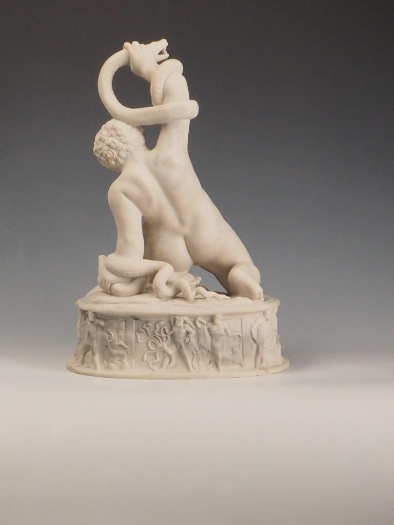 Composition Young Hercules Statue – Marble Composite Reproduction of Famous Thorvaldsen For Sale