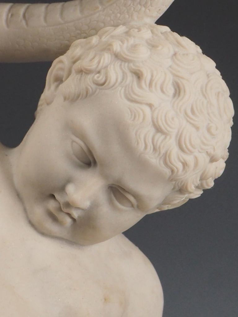 Young Hercules Statue – Marble Composite Reproduction of Famous Thorvaldsen For Sale 2