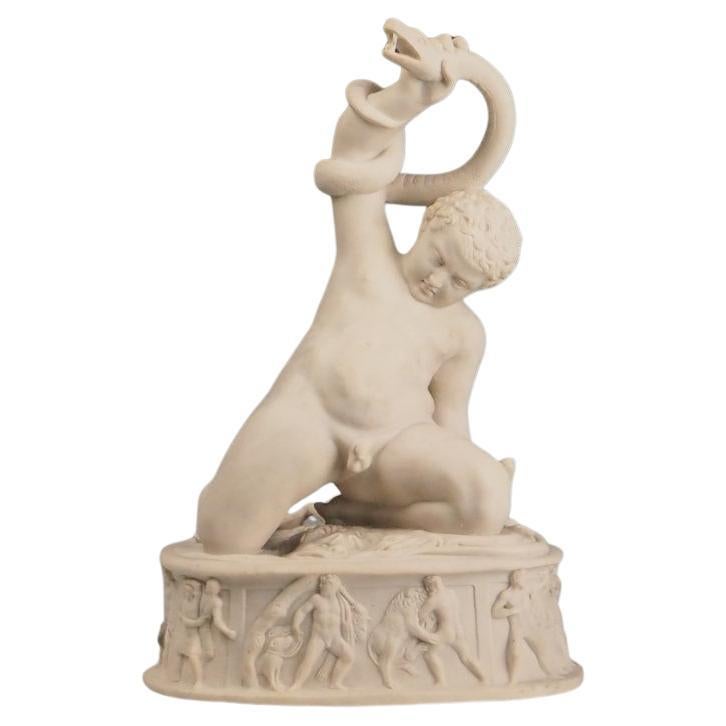 Statue du jeune Hercule - Reproduction en marbre composite du célèbre Thorvaldsen