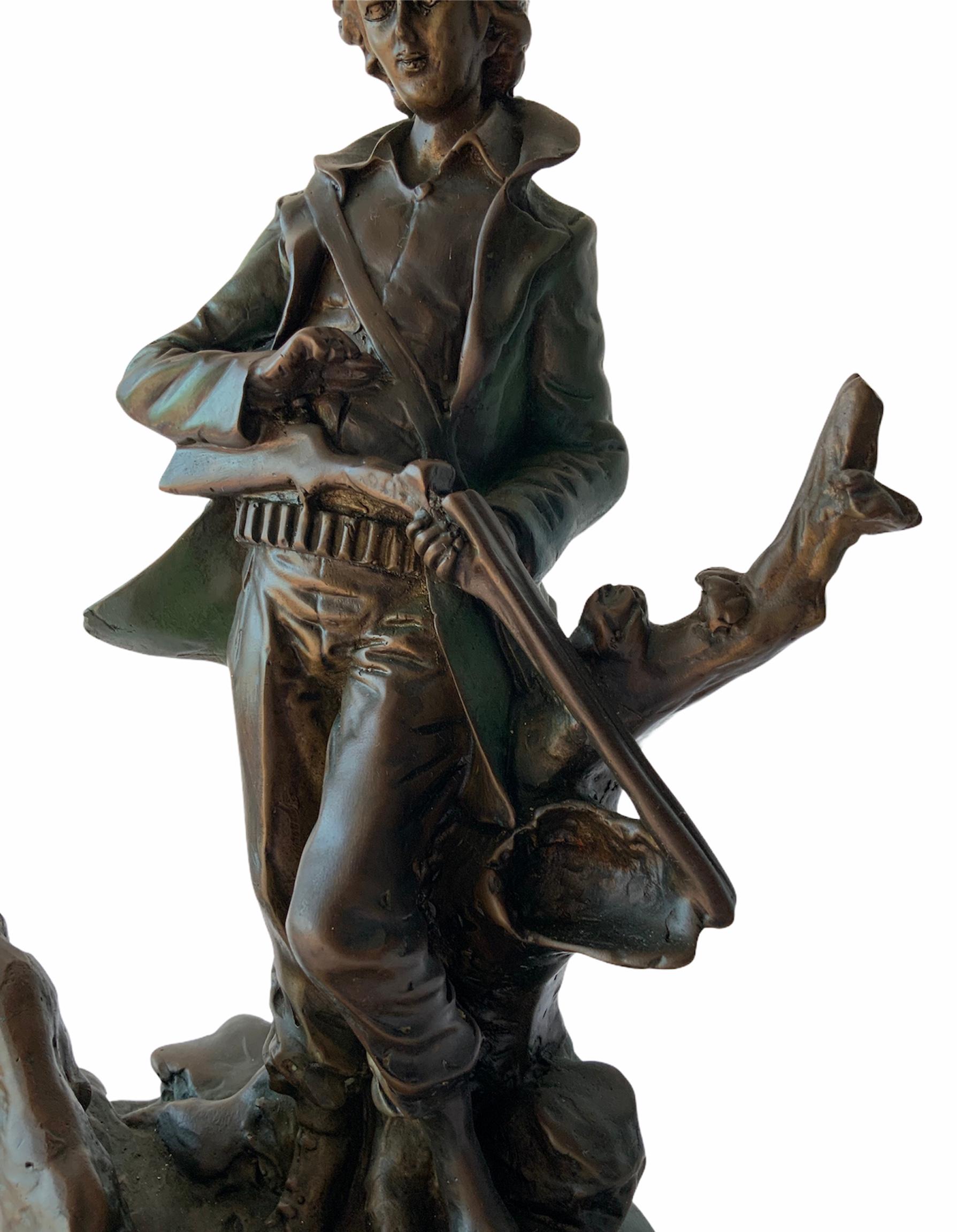 Junger Jäger Mann Metallskulptur (Sonstiges) im Angebot