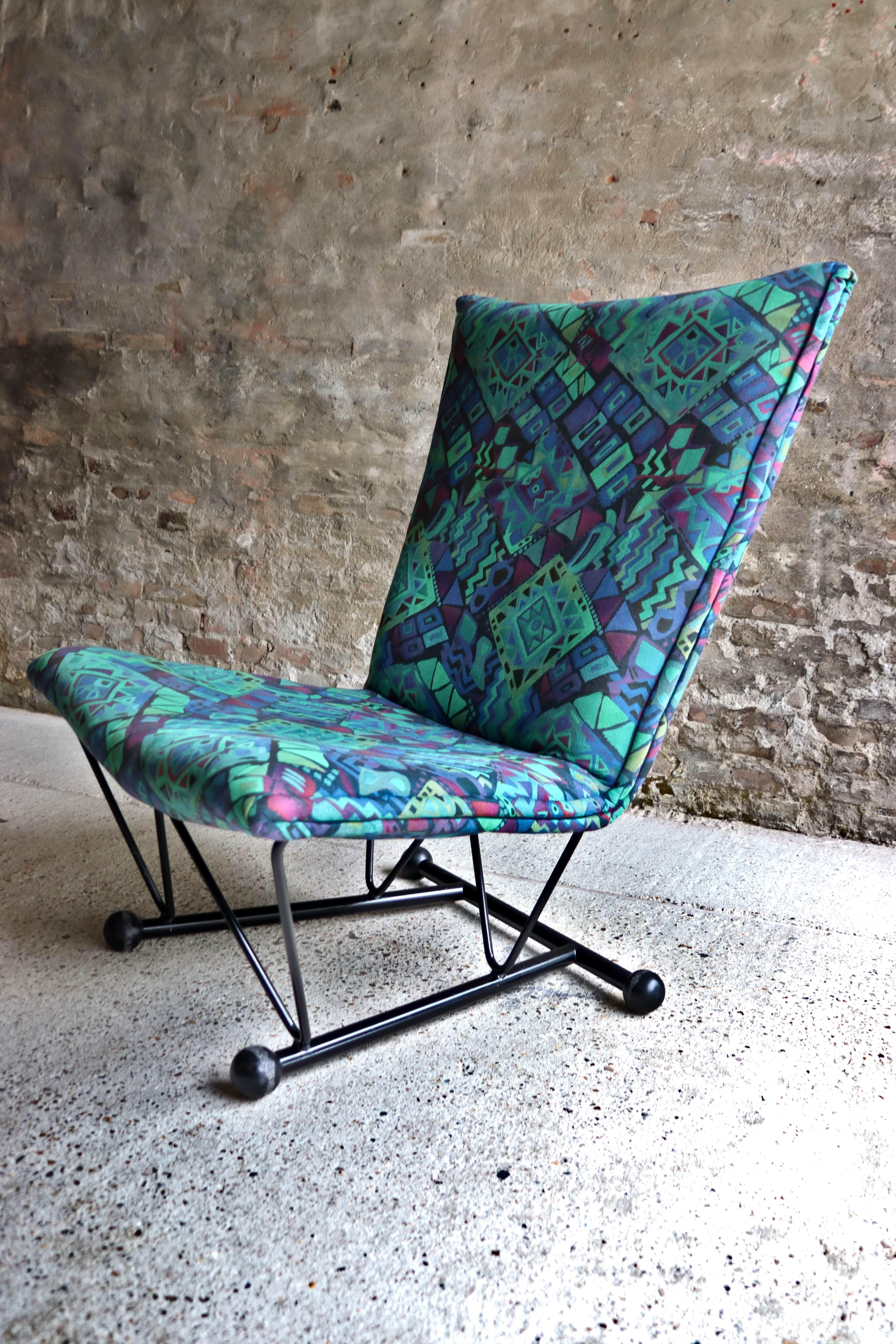 Young International – Flyer chair – Turquoise – Mazairac and Boonzaaijer – Dutch For Sale 7