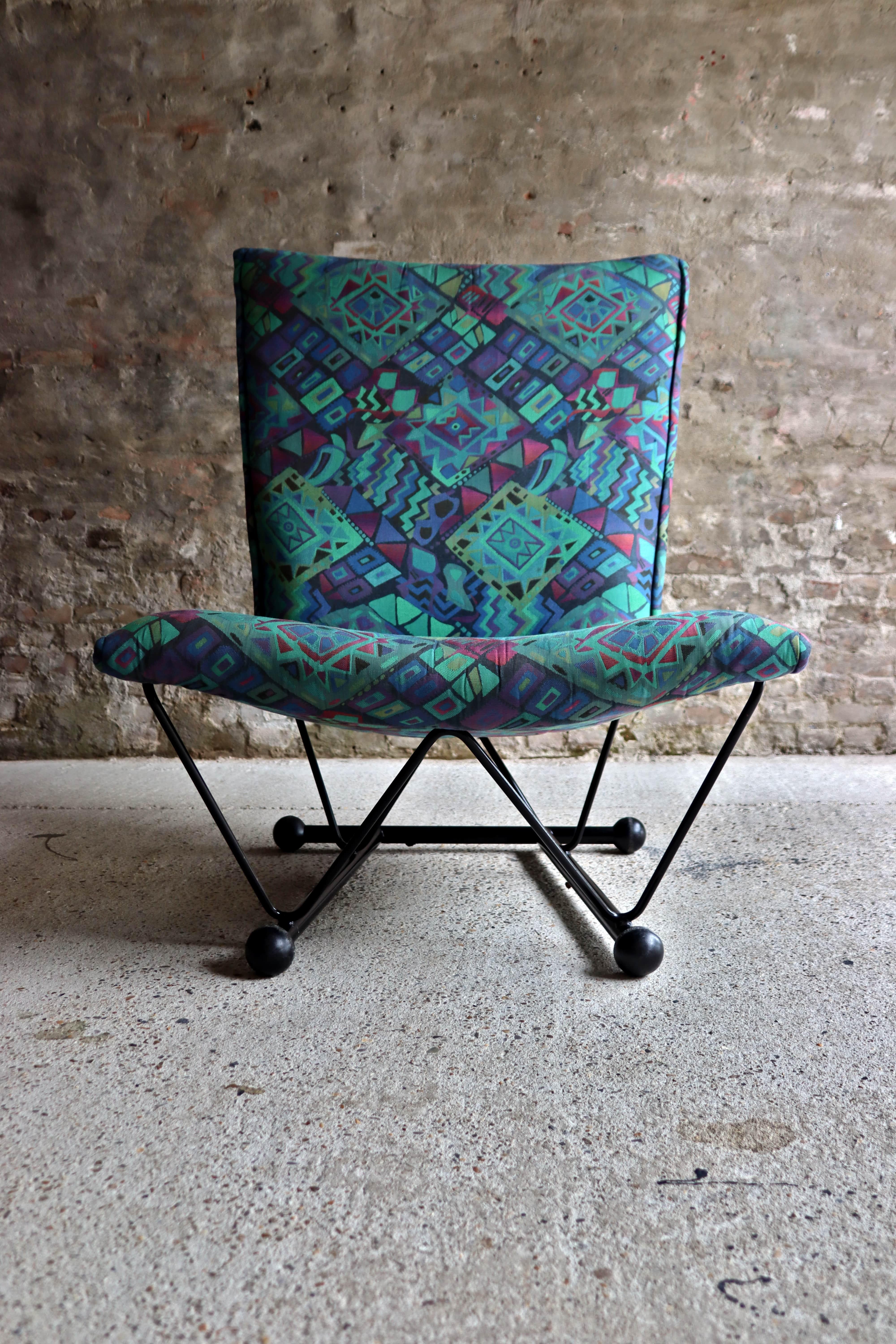 Young International – Flyer chair – Turquoise – Mazairac and Boonzaaijer – Dutch In Good Condition For Sale In NIEUWKUIJK, NB