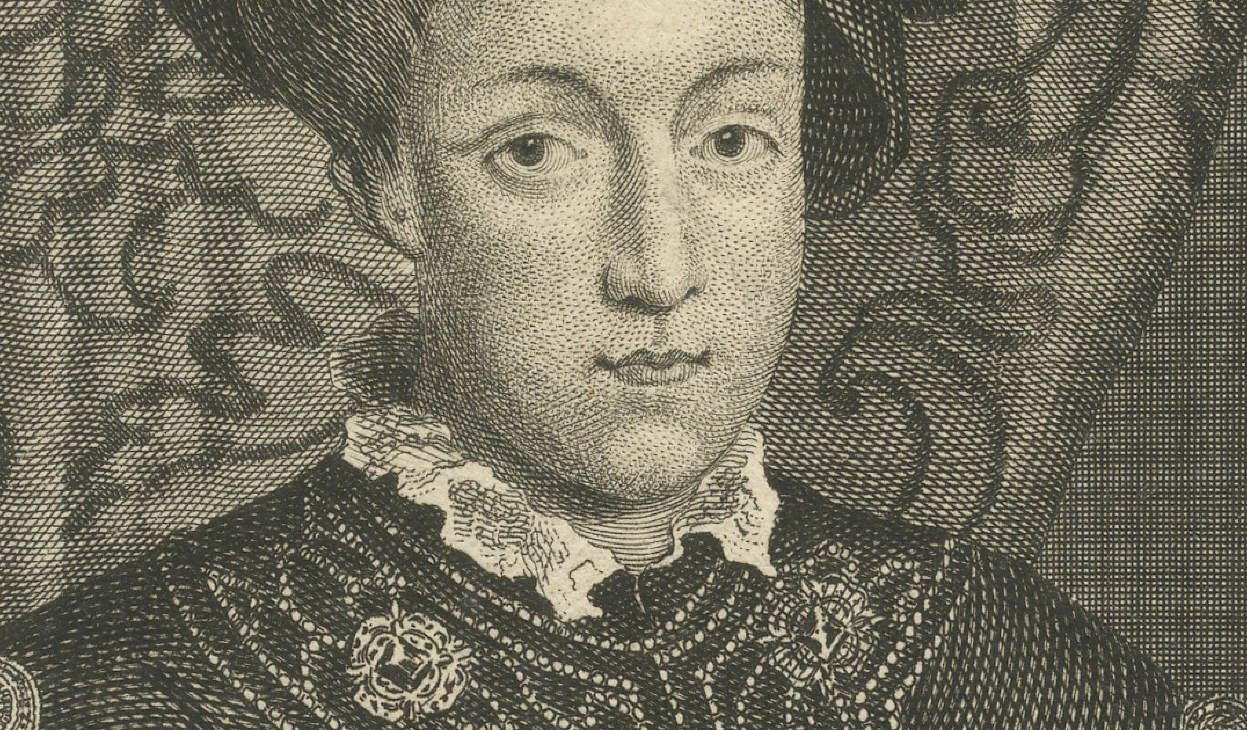 Young King Edward VI Portrait Engraving, Tudor Royal, Holbein, c.1740