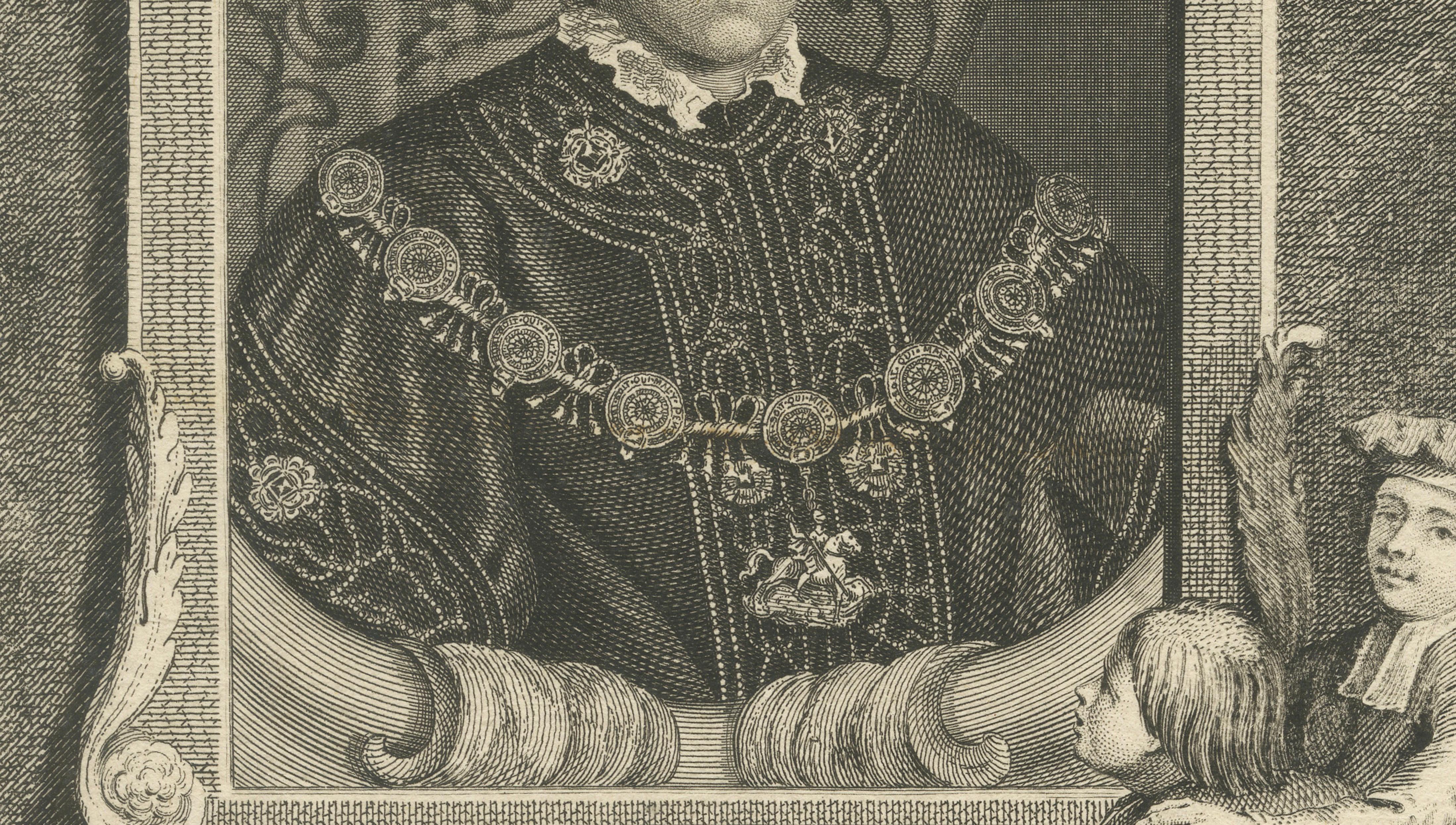Young King Edward VI Portrait Engraving, Tudor Royal, Holbein, c.1740