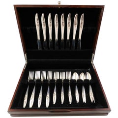 Used Young Love by Oneida Sterling Silver Flatware Set for 8 Service 32 Pieces