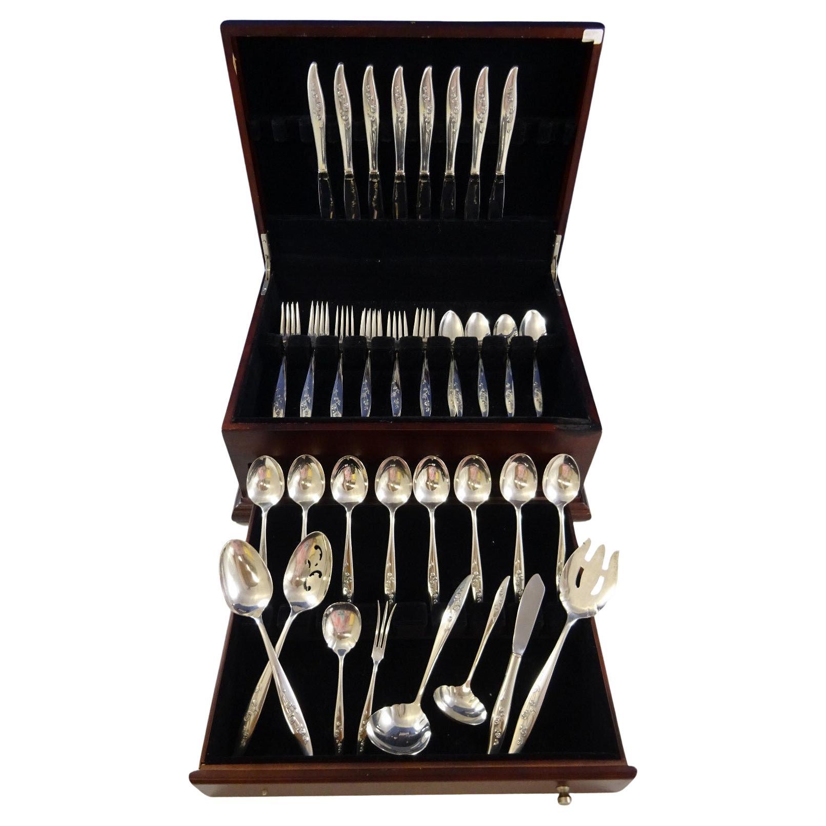 Young Love by Oneida Sterling Silber Besteck Set für 8 Personen 48 Pieces