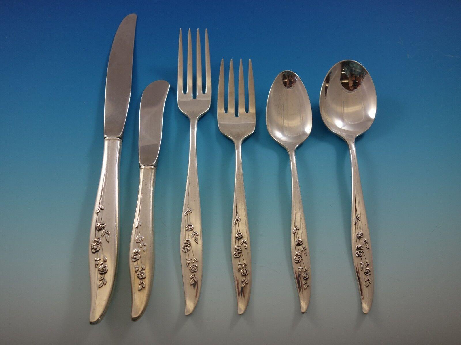 Young Love by Oneida Sterling Silver Flatware Set for 8 Service 51 Pieces For Sale 4