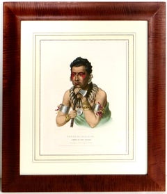 "YOUNG MAH--HAS--KAH" McKenney & Hall Handgemalte Lithographie von Biddle C. 1837