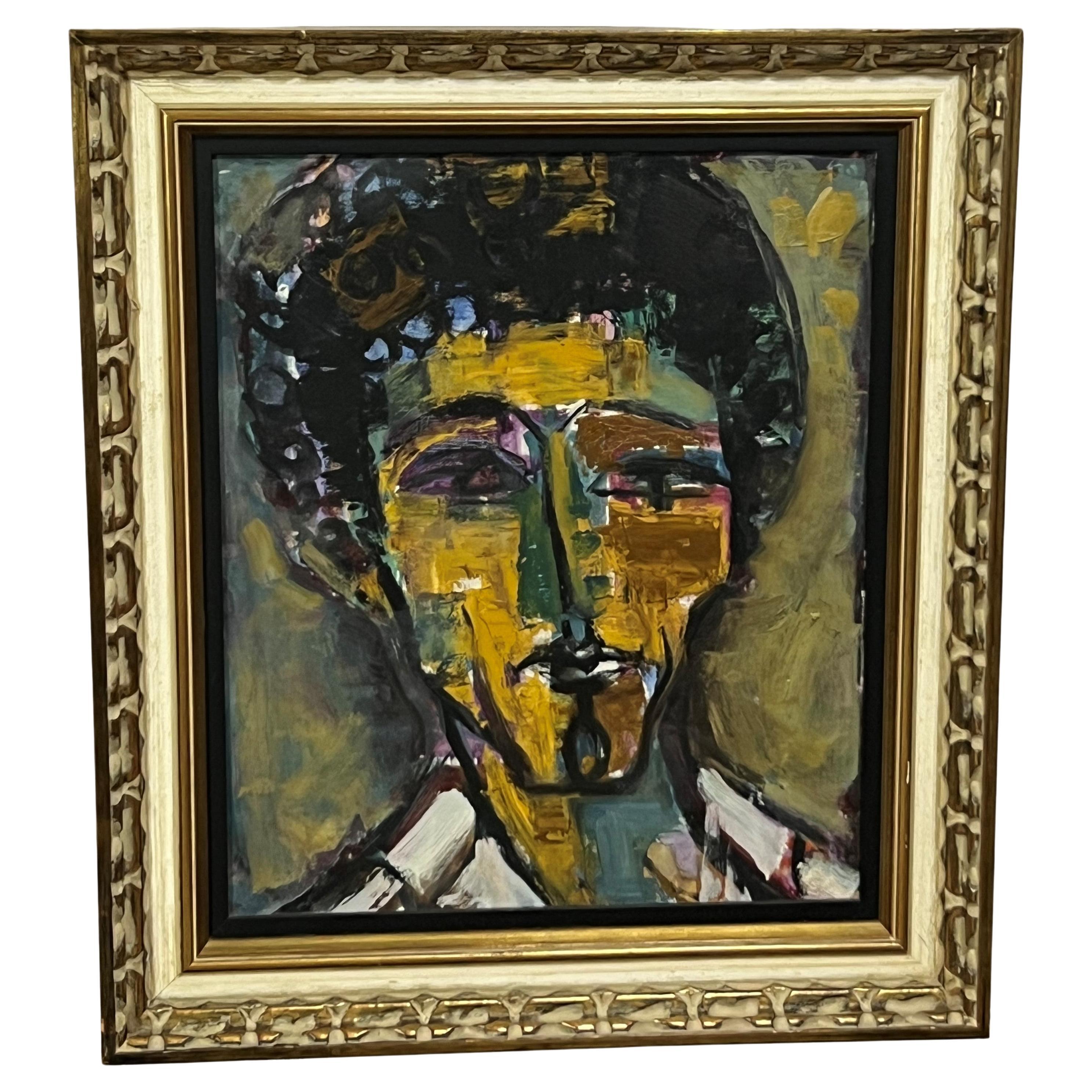 Young Male Expressionist by Hedi Rothschild Kandel Germany Israel 1960's For Sale
