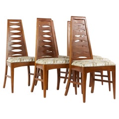Young Manufacturing Mid Century Side Dining Chairs, Set of 6