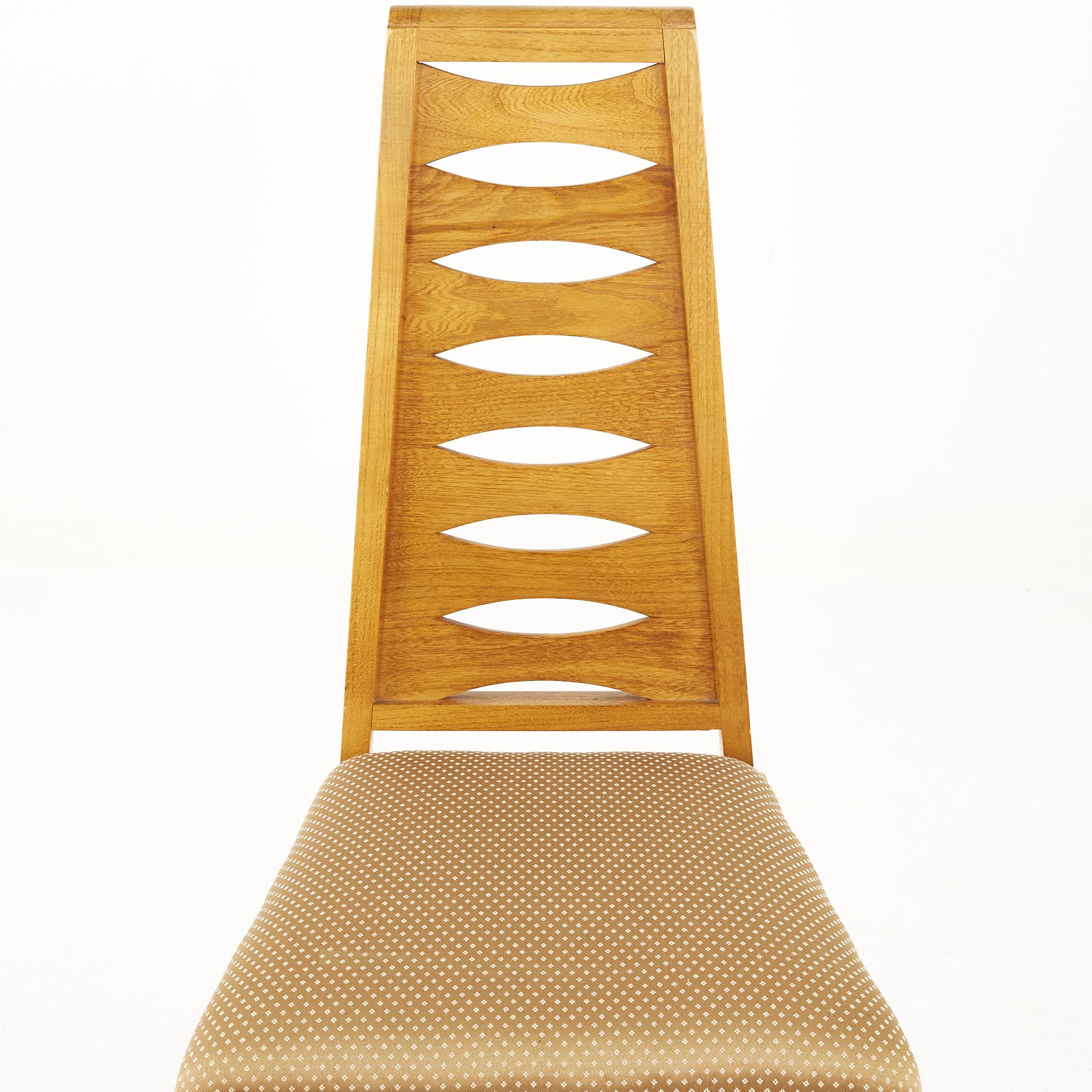 Young Manufacturing Mid Century Walnut Ladder Back Dining Chairs, Set of 8 9