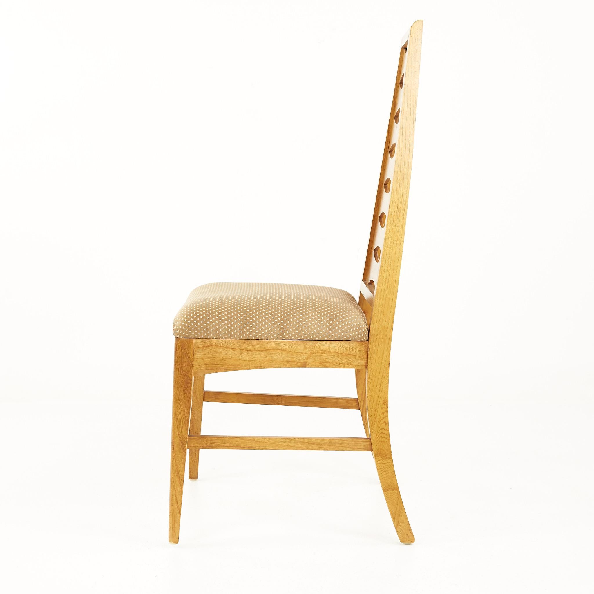 Young Manufacturing Mid Century Walnut Ladder Back Dining Chairs, Set of 8 2