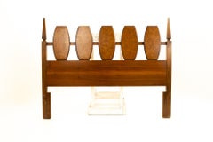 Young Manufacturing Mid Century Walnut Queen Headboard