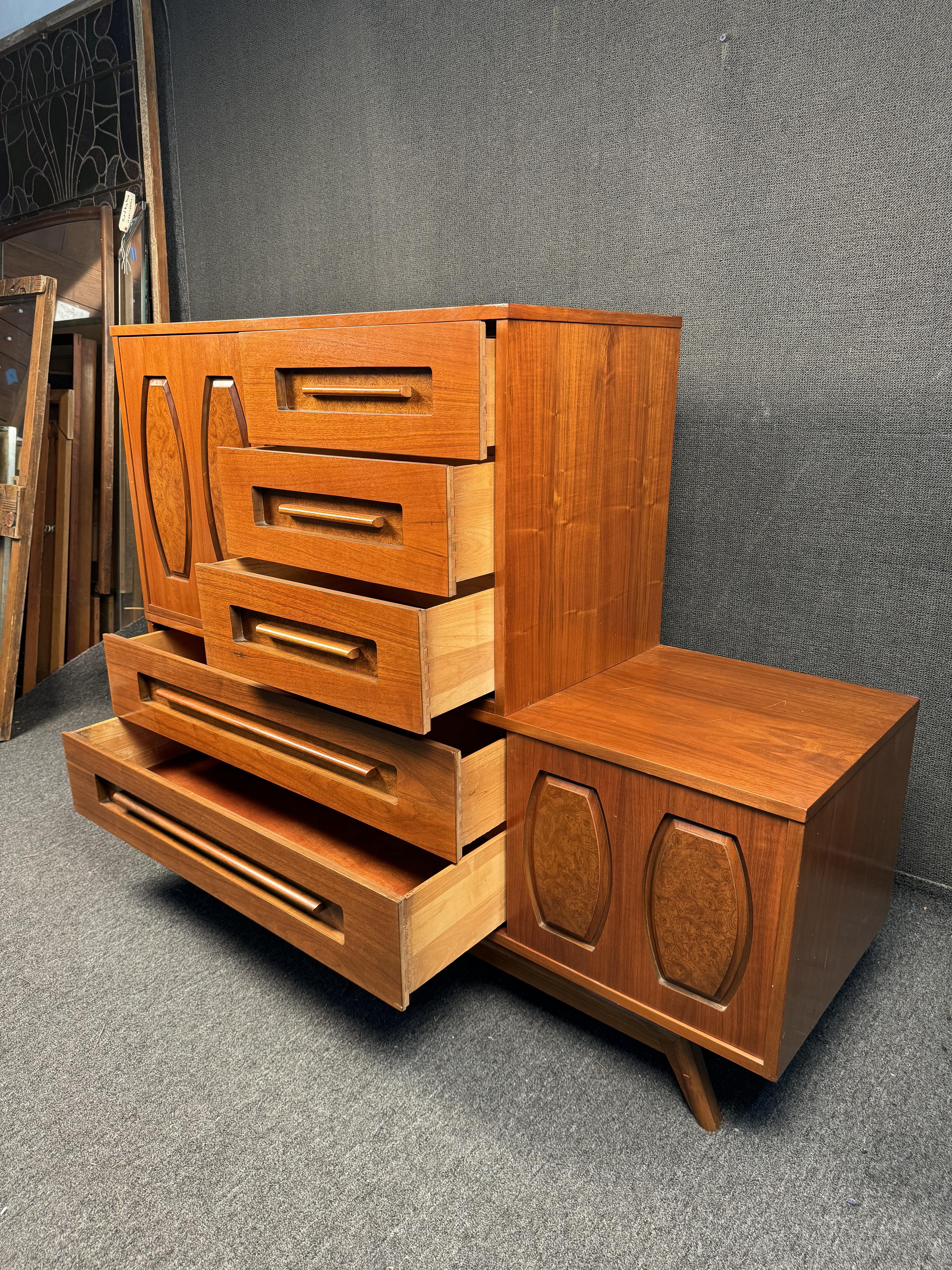 Wood Young Manufacturing Two Tier Lowboy Dresser For Sale