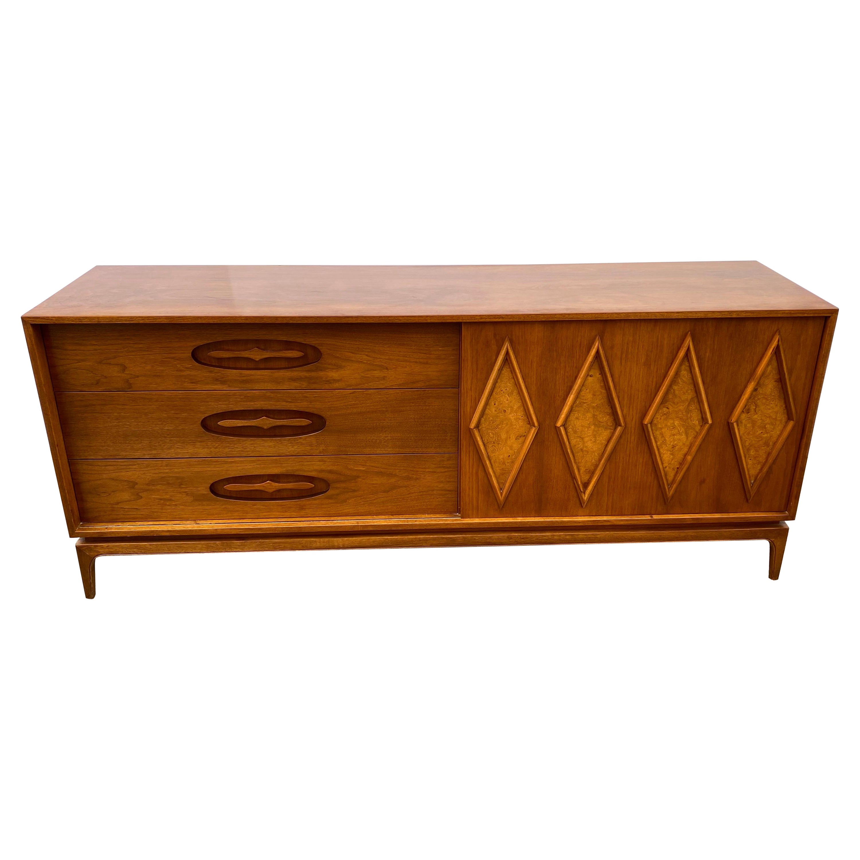 Young Manufacturing Walnut Dresser/ Credenza