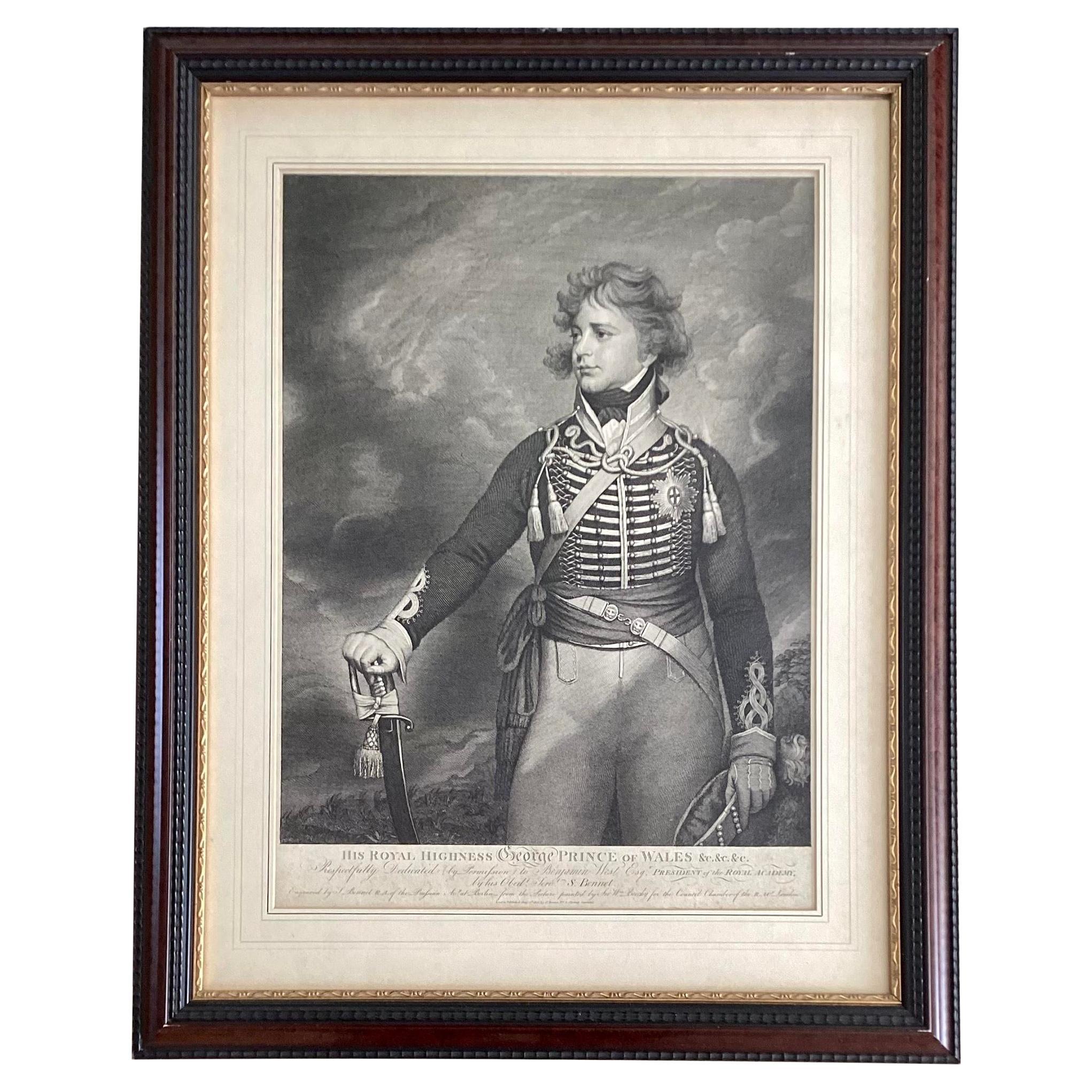 Young Prince George of Wales Portrait Lithograph For Sale