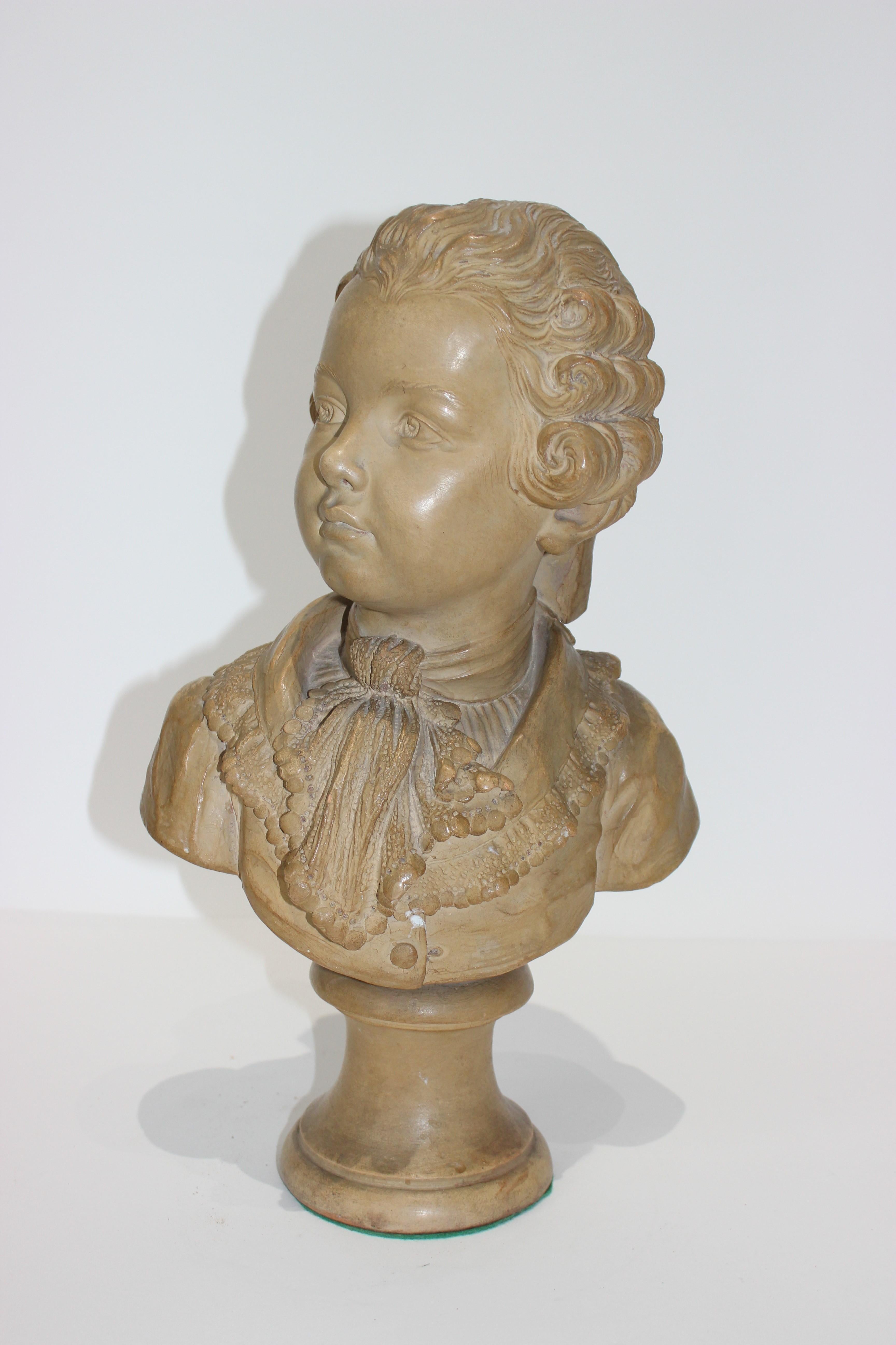  Terracotta Bust of Mozart In Good Condition In West Palm Beach, FL