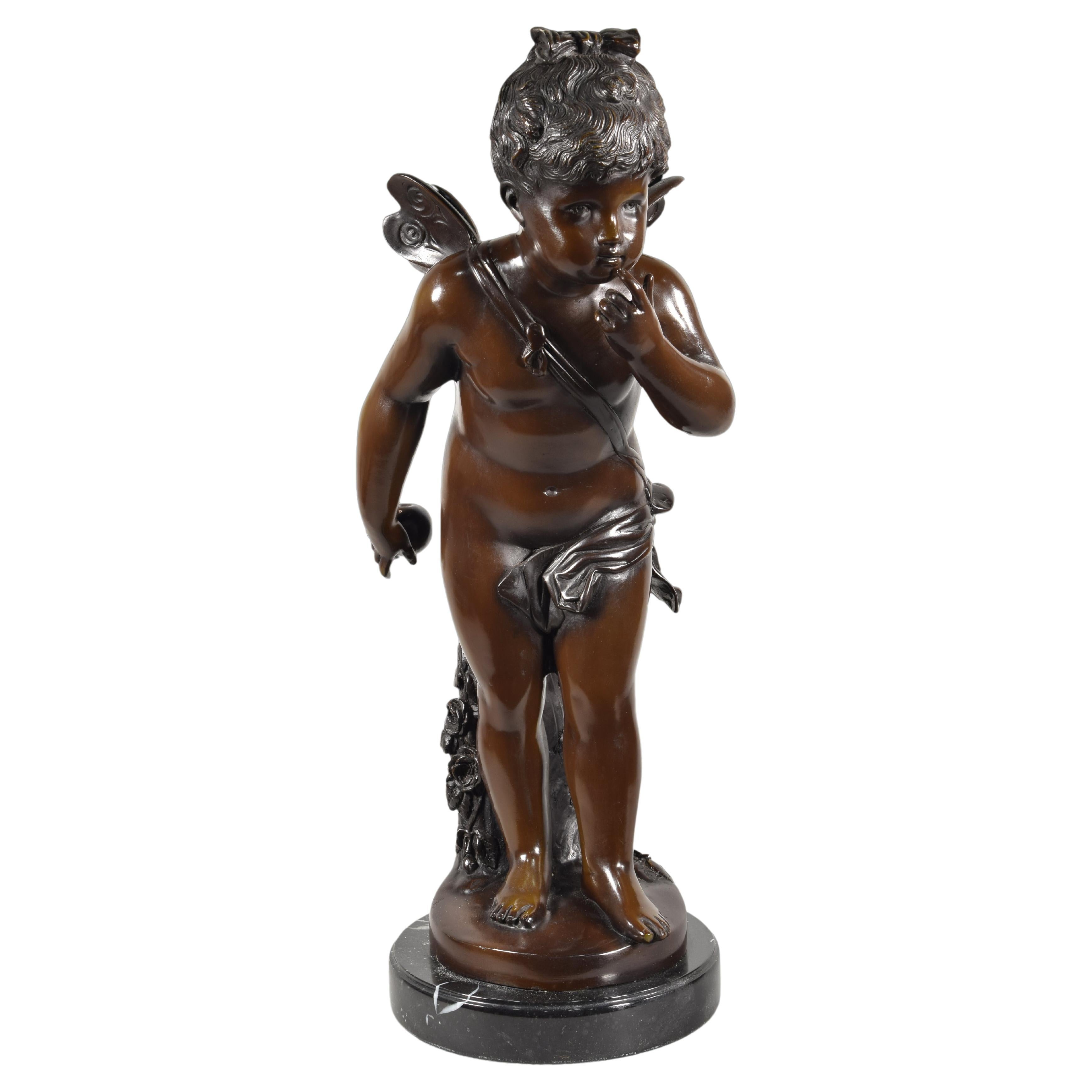 Young Psyche, Bronze, Stone, After Auguste Moreau For Sale
