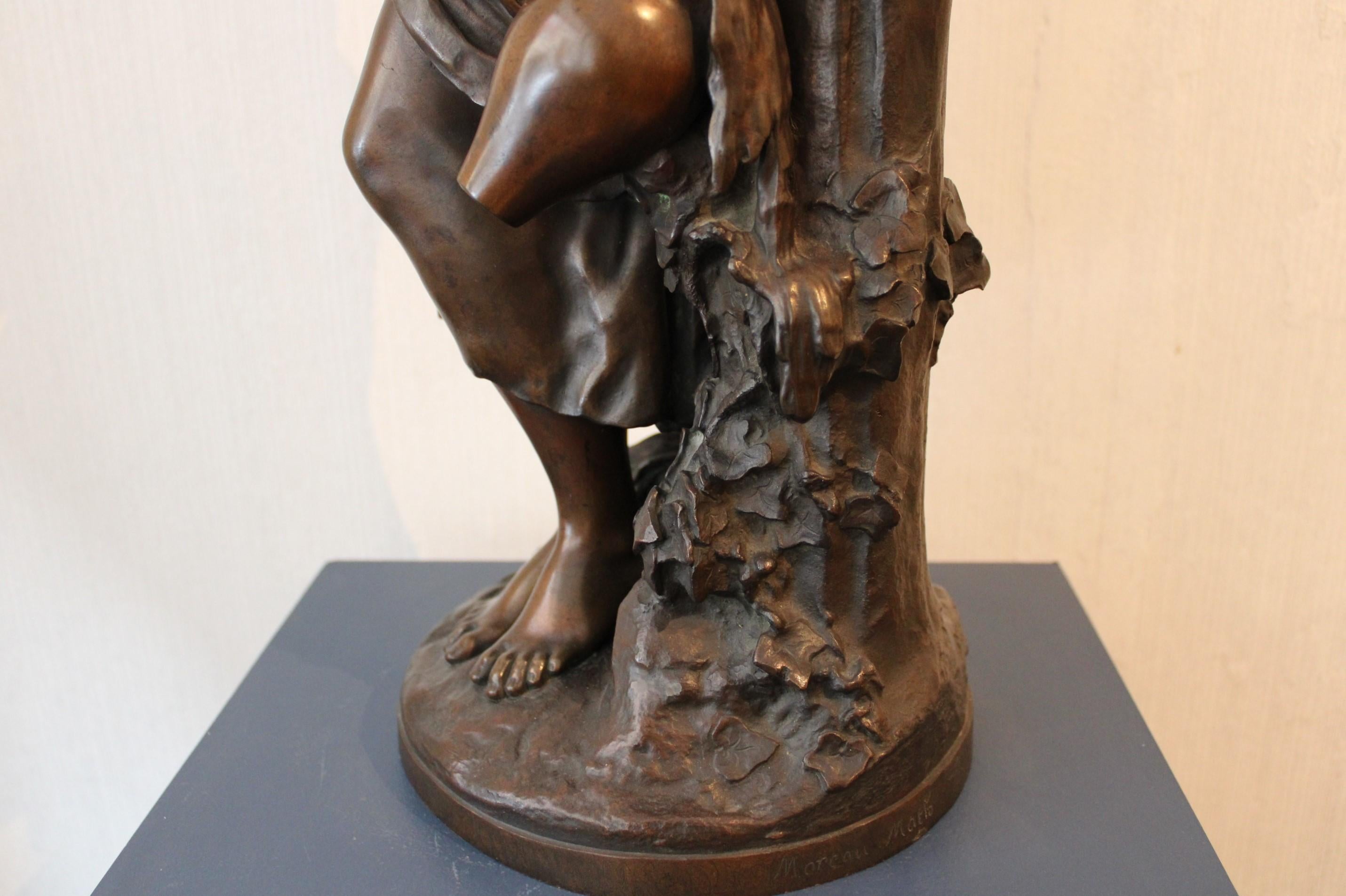 « Jeune femme à la fontaine » en bronze de Mathurin Moreau, France, XIXe siècle 11