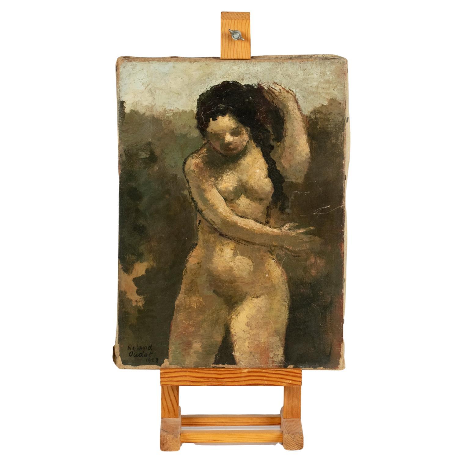 Young Woman By Roland Oudot, 1897-1981 For Sale
