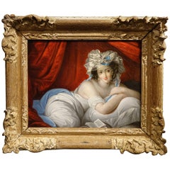 Antique Young Woman Languid on Her Bed, French School, circa 1770