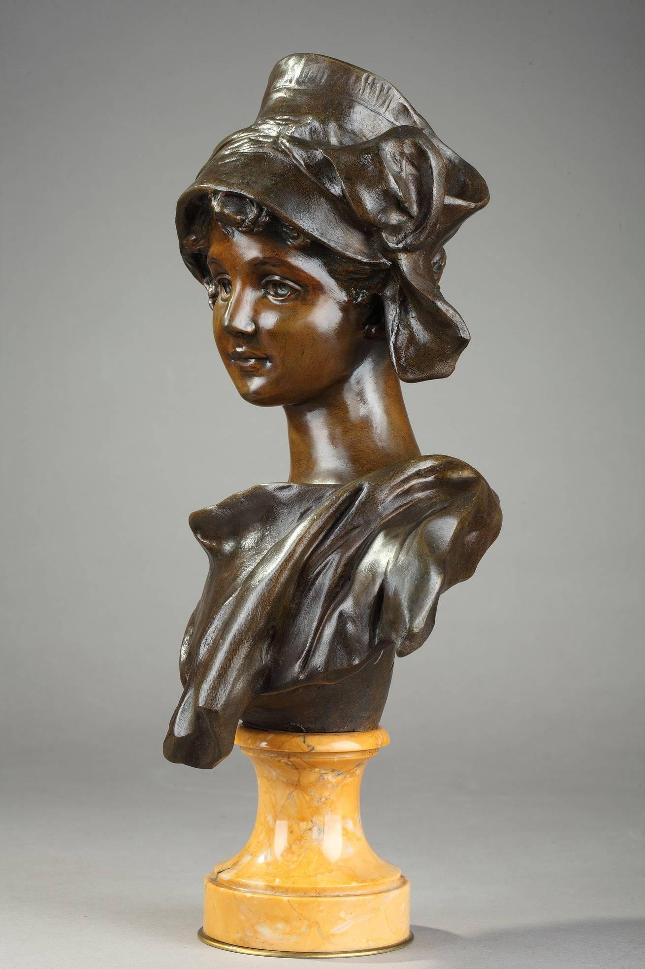 Art Nouveau Young Woman with a Hat by Georges Van der Straeten
