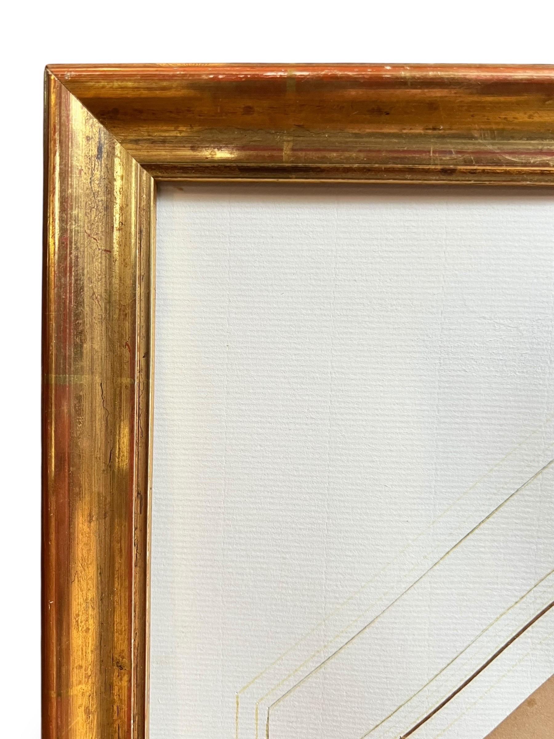 Papier Jeune femme avec un miroir - Dessin aquarellé du 19e siècle en vente