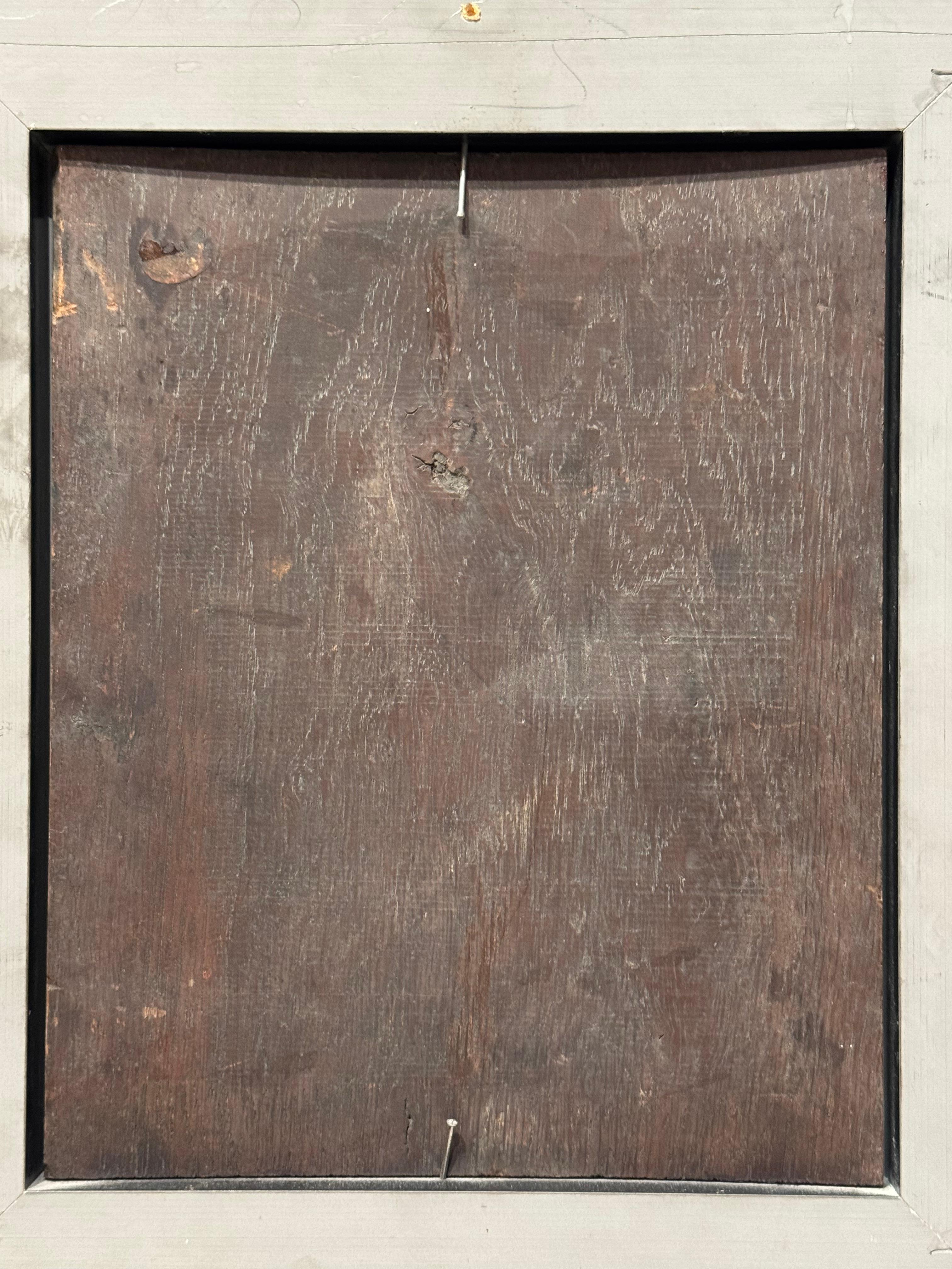 Junge Frau mit Pelzmuff, Frankreich, Ende 18. Jahrhundert. (Leinwand) im Angebot