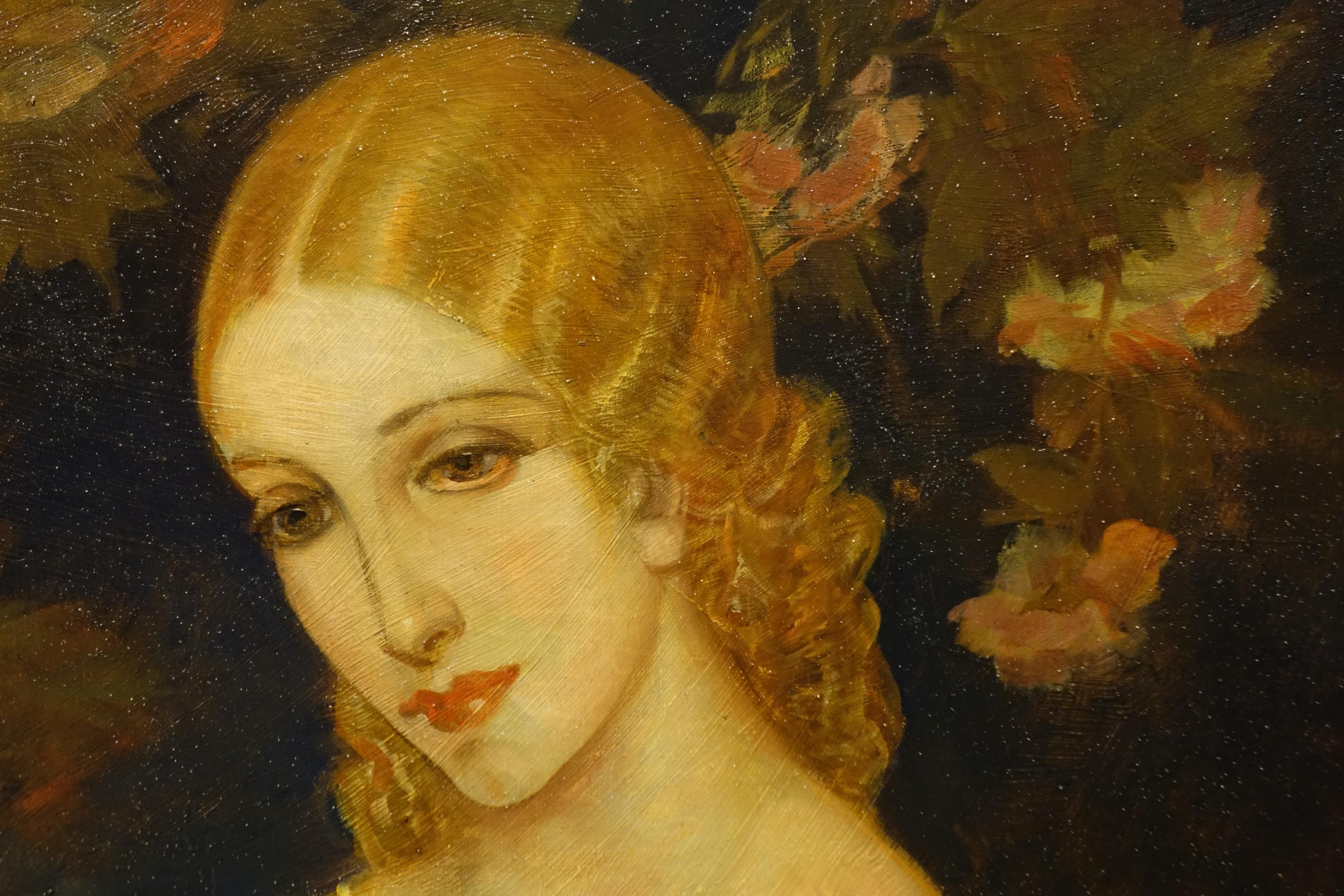 Mujer joven con su hijo, Karel VAN BELLE, 1933 Lienzo en venta