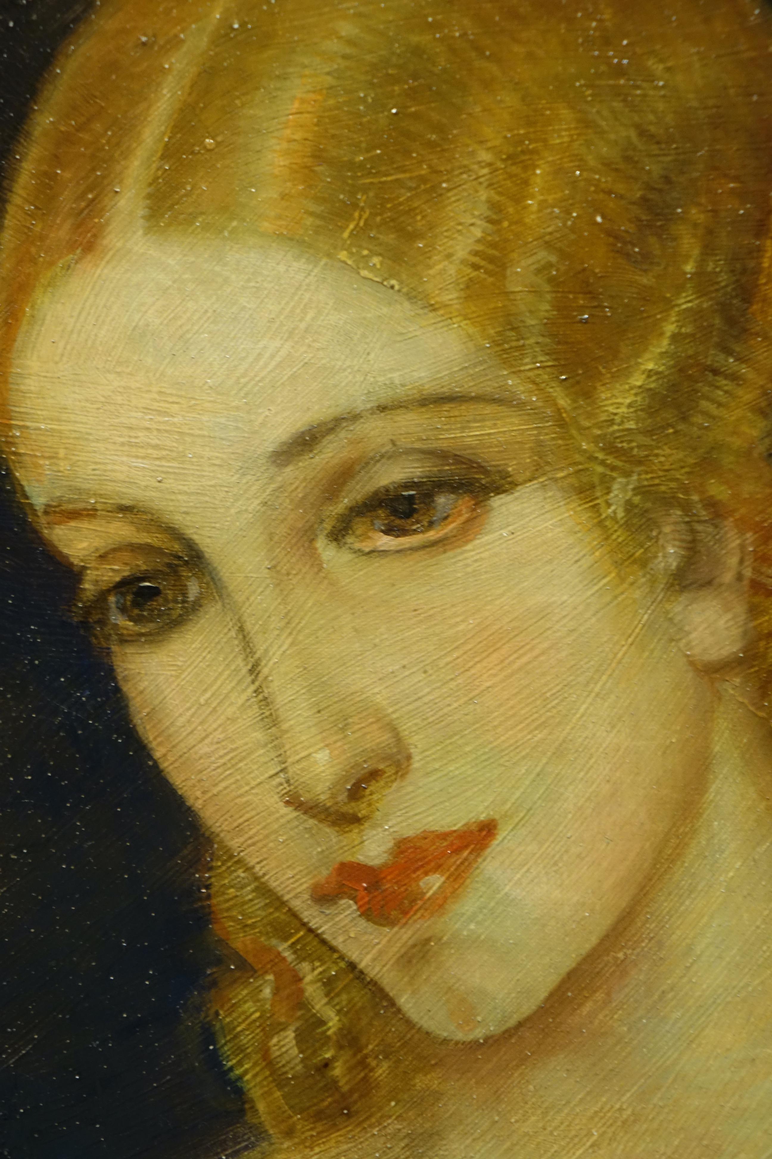 Mujer joven con su hijo, Karel VAN BELLE, 1933 en venta 1