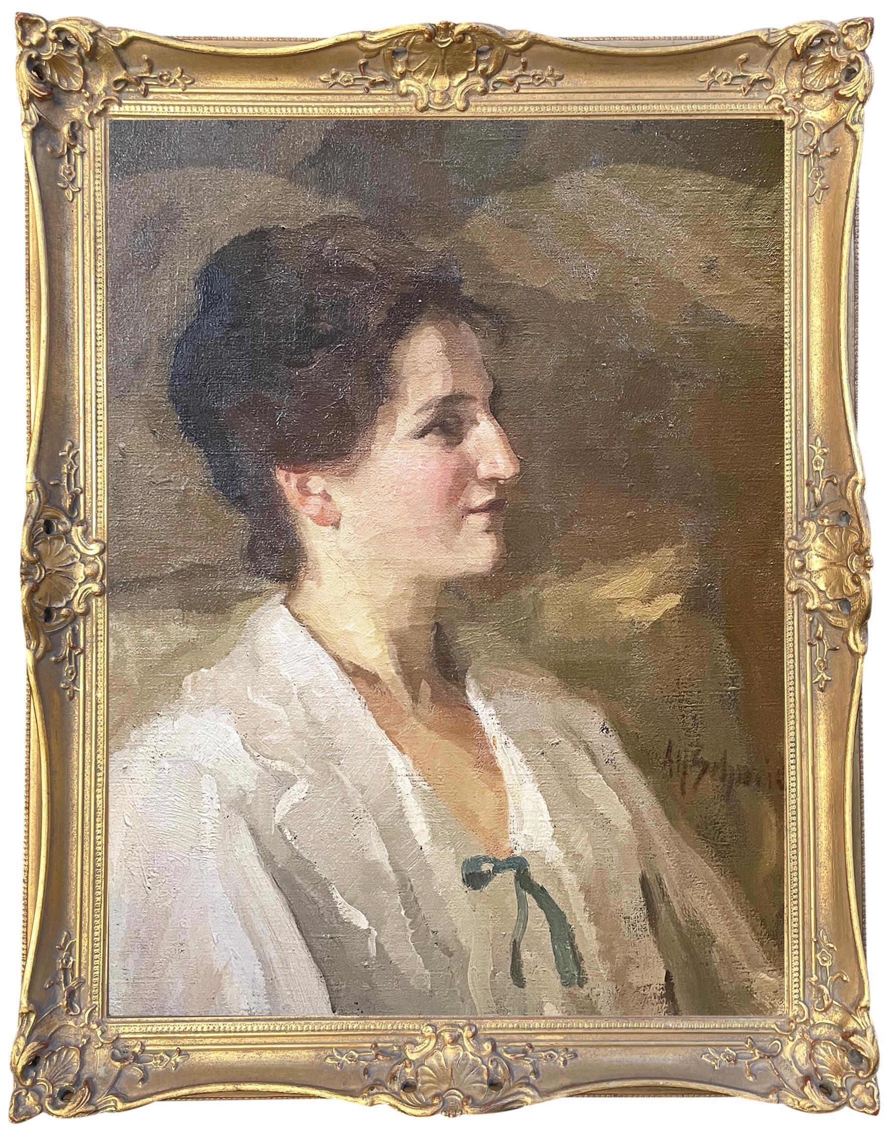 Ritratto di giovane donna di Alfred Schmidt, 1920 in vendita 5
