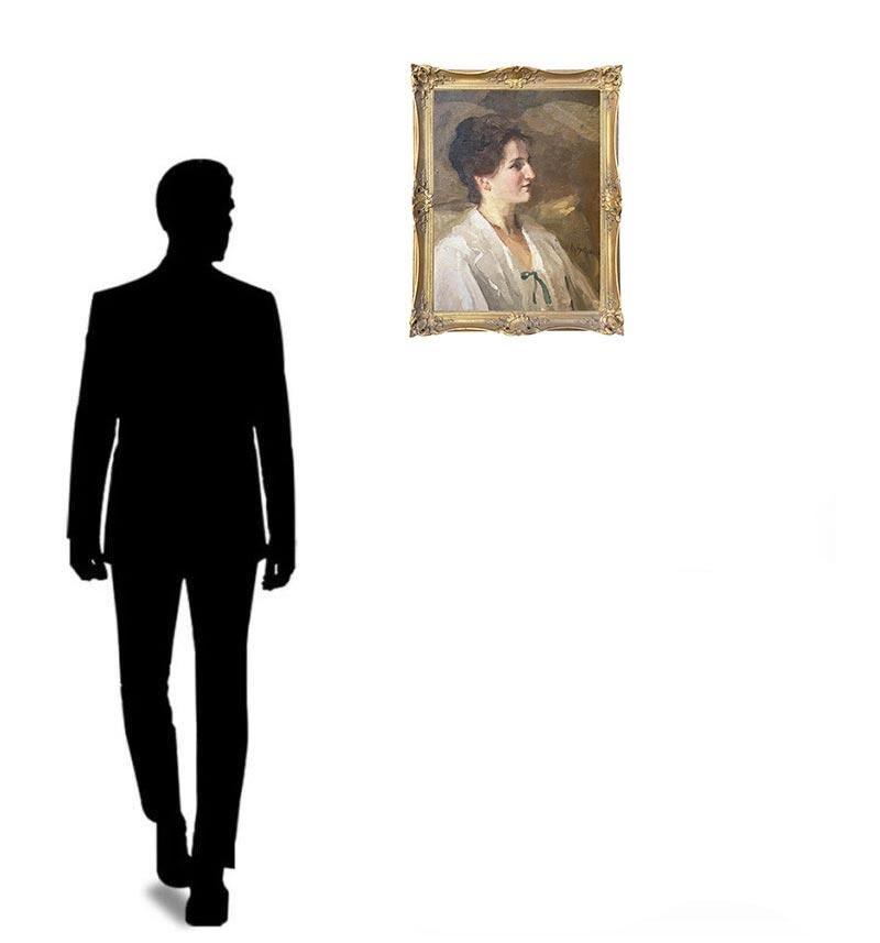 Ritratto di giovane donna di Alfred Schmidt, 1920 in vendita 2