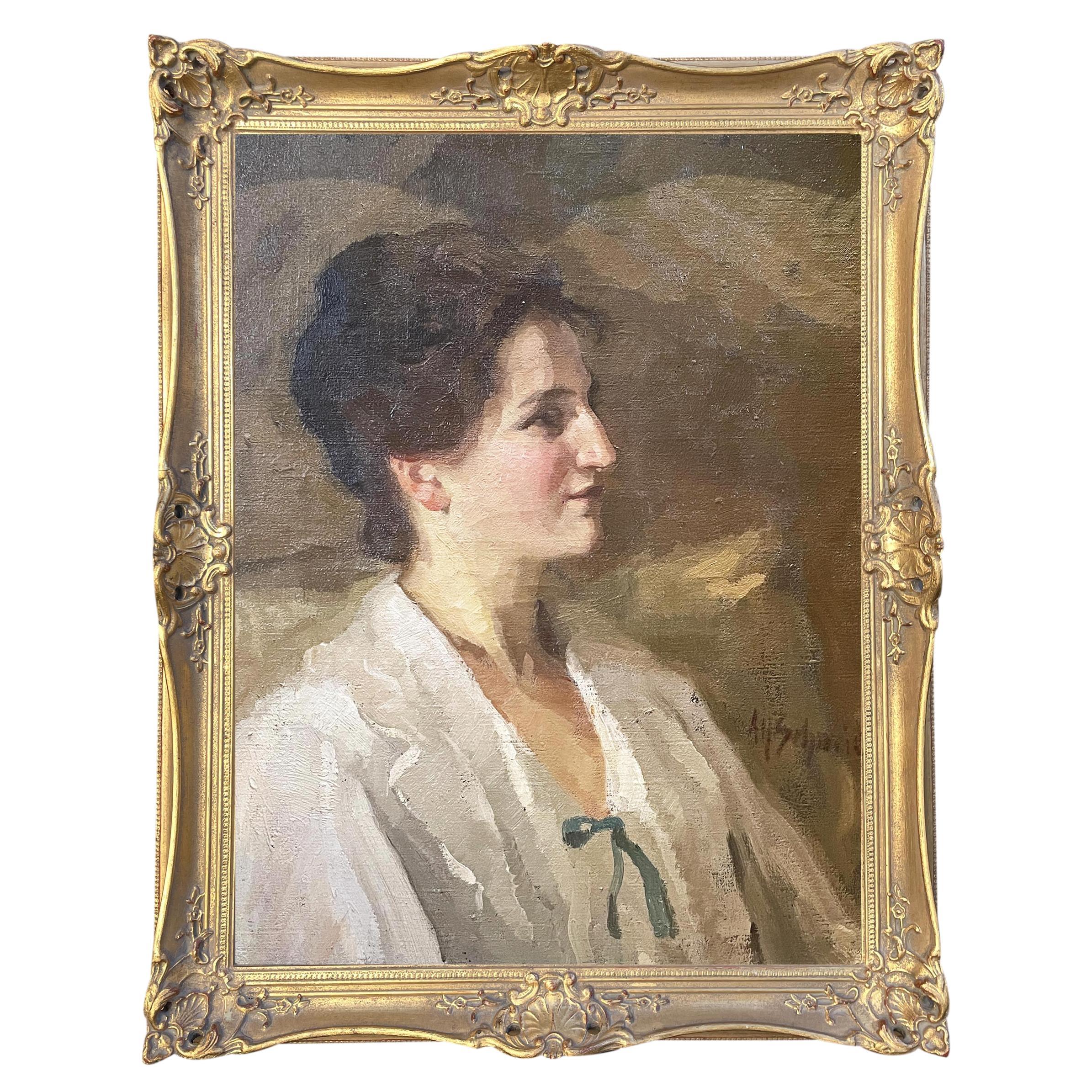 Young Women Portrait by Alfred Schmidt, 1920