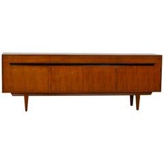 Vintage Younger Minimalist Satinwood Teak Sideboard, 1960s