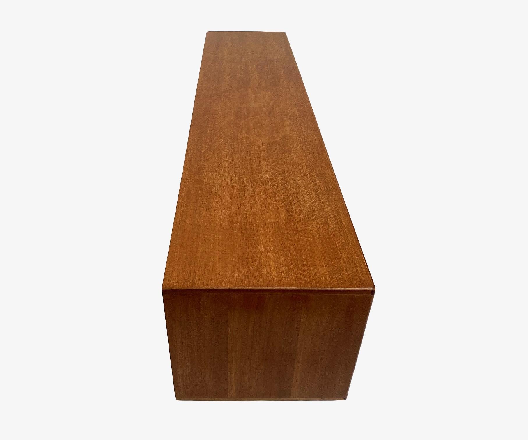 Younger Teak and Hessian Long Sideboard Midcentury, 1960s 6