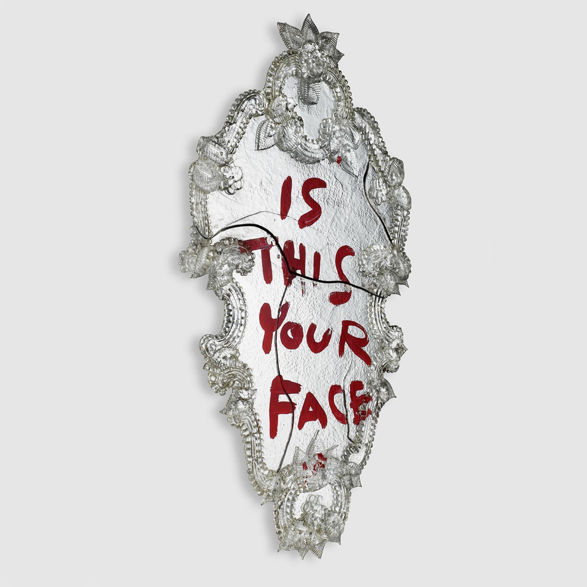 Your Face, a piece of the Melting Words collection deisgned by Leo De Carlo., is the contemporary interpretation of a Venetian mirror: melted, deformed, cracked and vandalised like its namesake. Your Face is a metaphor for the state of the city of
