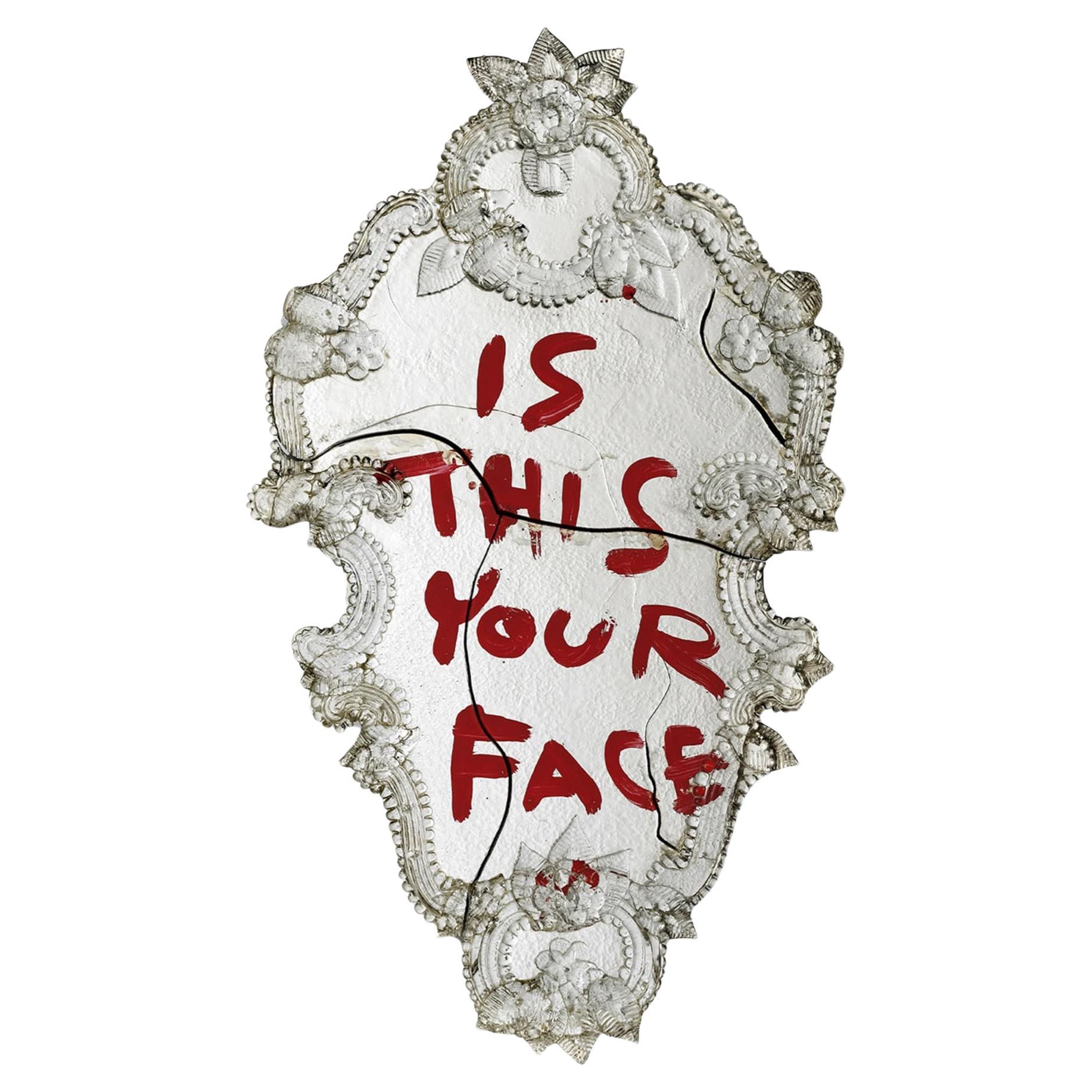 Your Face mirror by Leo De Carlo For Sale