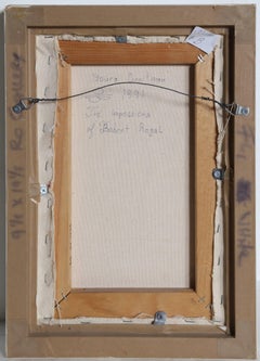 Retrato de Robert, pintura al óleo blanca abstracta de Youri Broitman