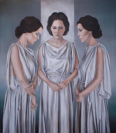 "Last Night" Oil Painting 43"x39" inch by Yousra Hafad					
