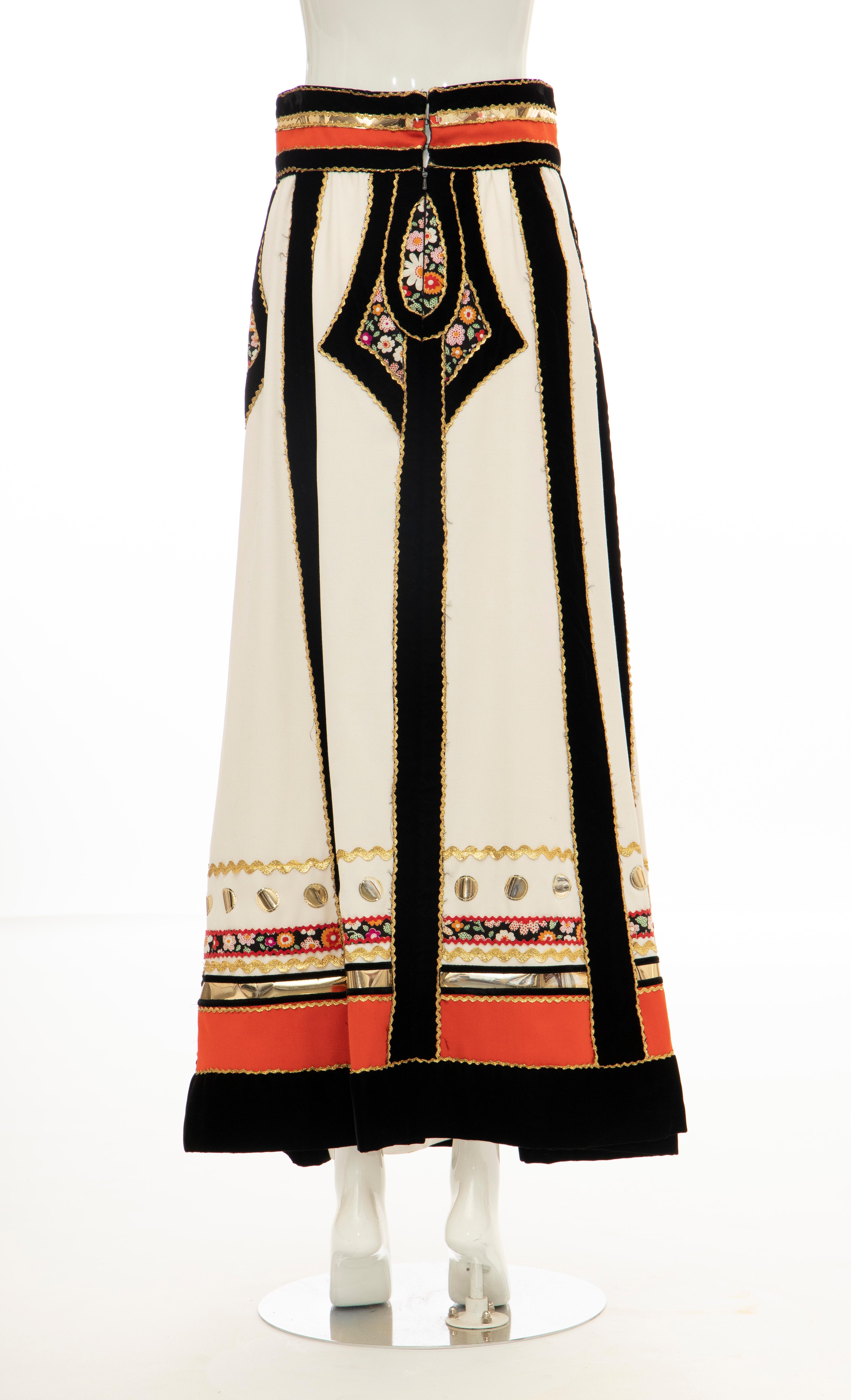Youssef Rizkallah for Malcolm Starr Caspian Sea Collection Skirt, Circa: 1971 1