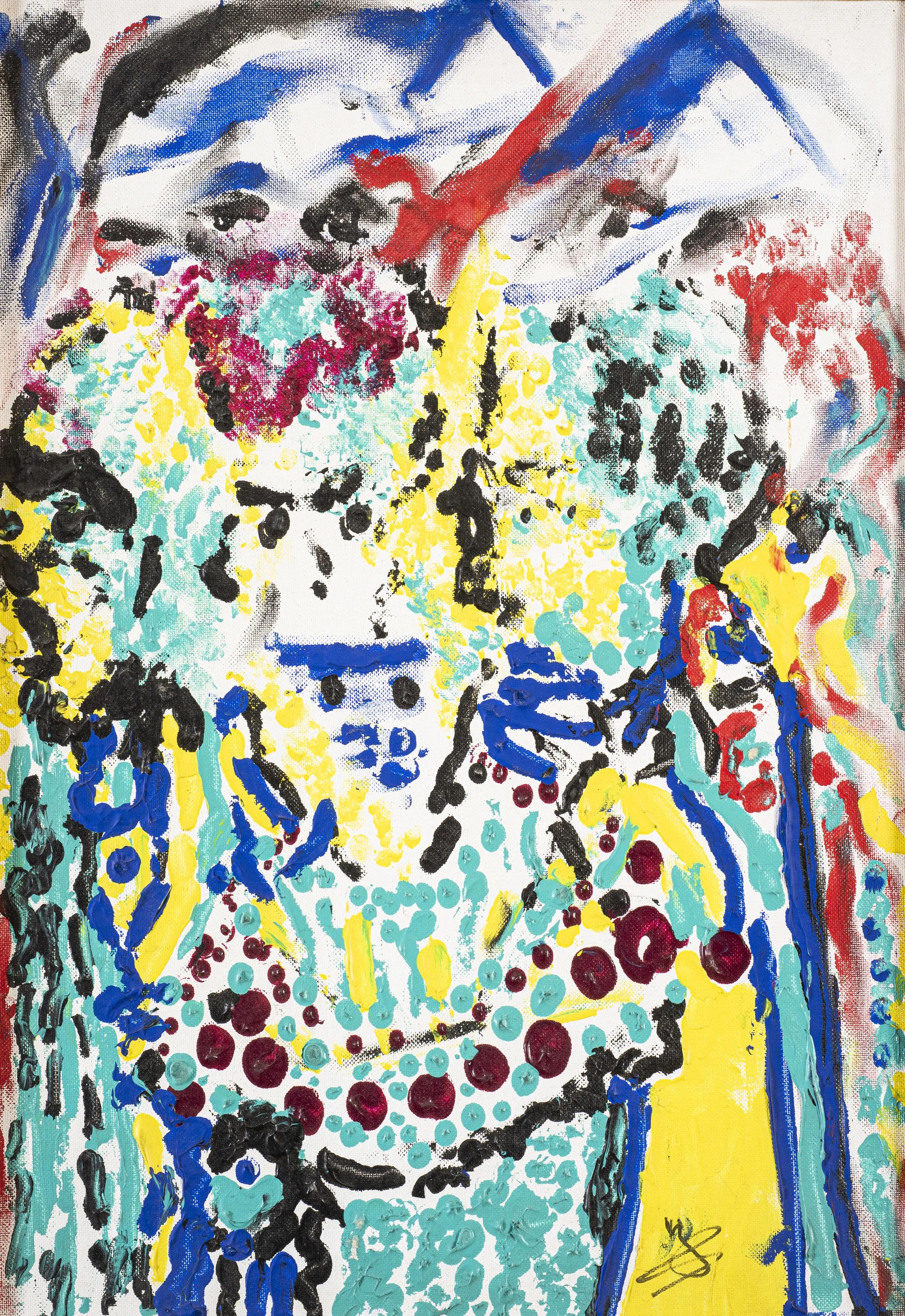 "Composition abstraite 4" Peinture à l'huile abstraite 20" x 16" pouces par Youssef Sida

Signé 
Vers 1989


Youssef Sida
1922-1994
Né en 1922 à Damiette, il obtient en 1945 son diplôme de l'Institut supérieur d'art éducatif. En 1947, il participe à