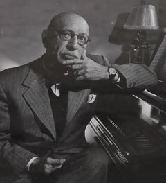 Black and White Silver Gelatin Photograph of Igor Stravinsky