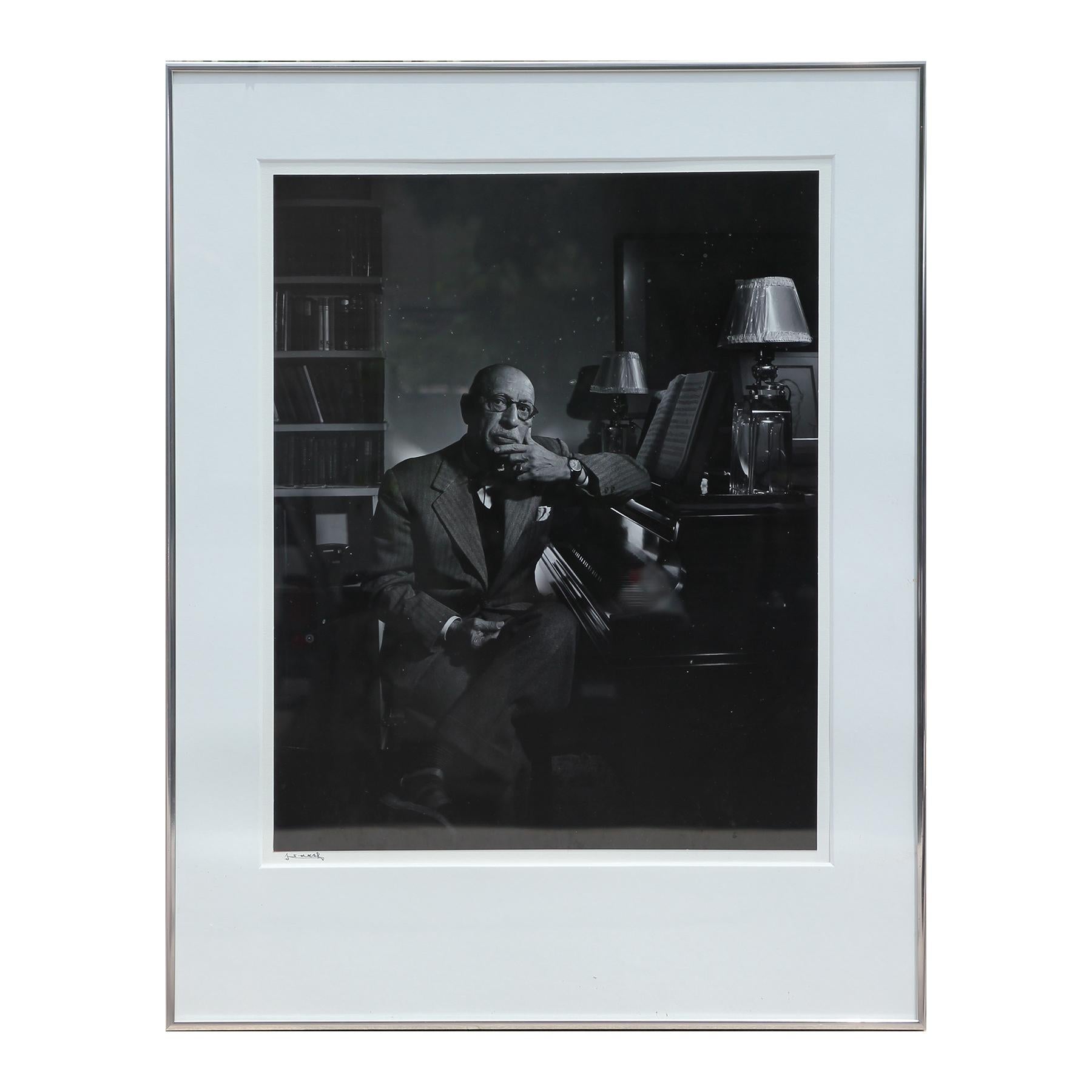 Yousuf Karsh Black and White Photograph -  Black and White Silver Gelatin Photograph of Igor Stravinsky